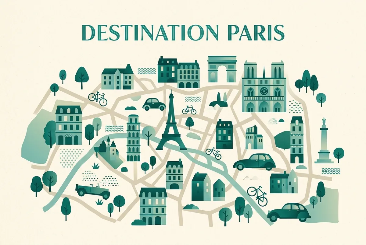 illustrated map of Paris highlights for Madame Arthur : Tarifs et Comment Réserver, madame arthur tarifs