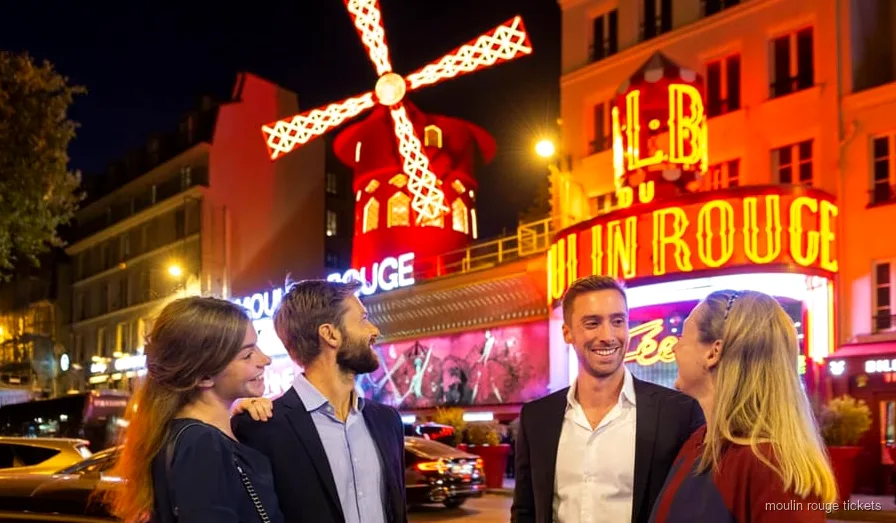 Middag vid Eiffeltornet och Moulin Rouge-biljetter för en kombinationskväll i Paris